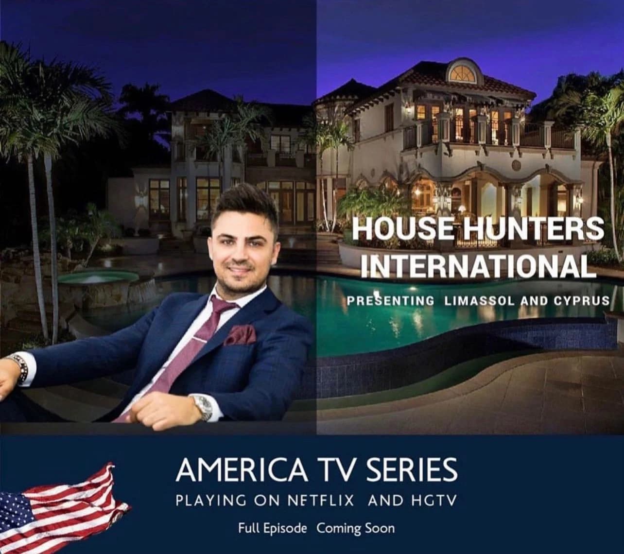Constantinos Elia featured on House Hunters International, presenting Limassol and Cyprus